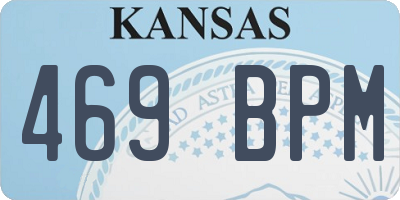 KS license plate 469BPM