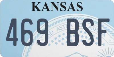 KS license plate 469BSF
