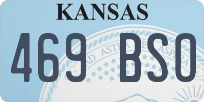 KS license plate 469BSO