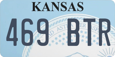 KS license plate 469BTR