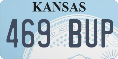 KS license plate 469BUP