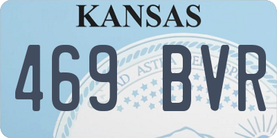 KS license plate 469BVR
