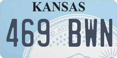 KS license plate 469BWN