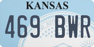 KS license plate 469BWR