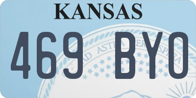 KS license plate 469BYO