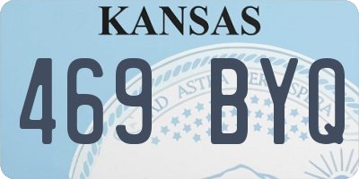 KS license plate 469BYQ