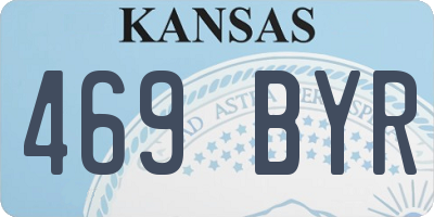 KS license plate 469BYR