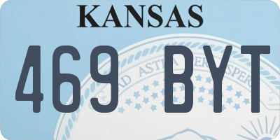 KS license plate 469BYT