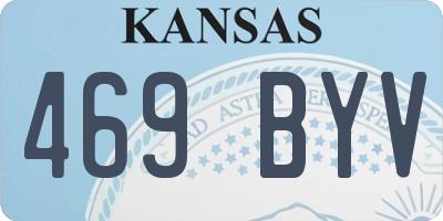 KS license plate 469BYV