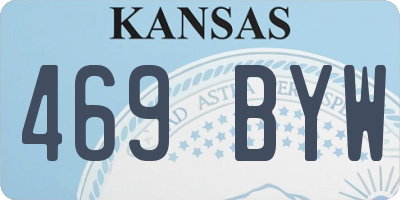 KS license plate 469BYW