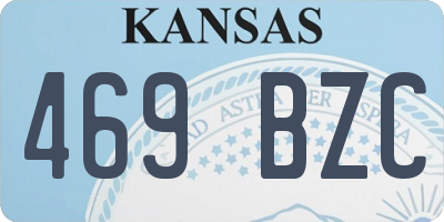 KS license plate 469BZC