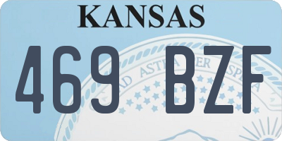 KS license plate 469BZF