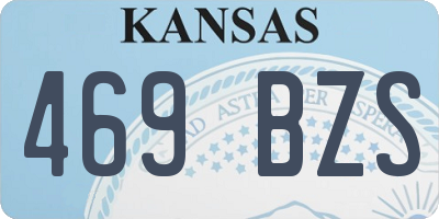 KS license plate 469BZS