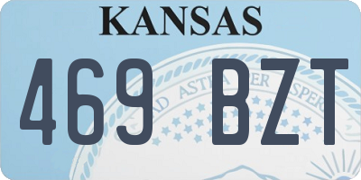 KS license plate 469BZT