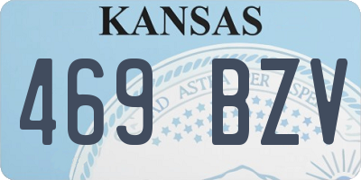 KS license plate 469BZV
