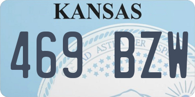 KS license plate 469BZW