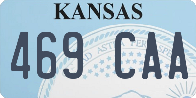 KS license plate 469CAA