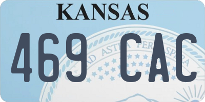 KS license plate 469CAC