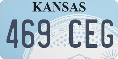 KS license plate 469CEG