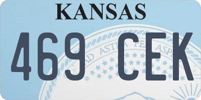 KS license plate 469CEK