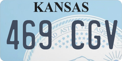 KS license plate 469CGV