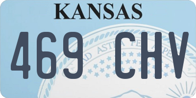 KS license plate 469CHV