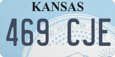 KS license plate 469CJE