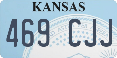 KS license plate 469CJJ