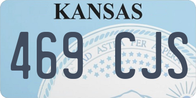 KS license plate 469CJS