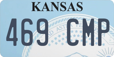 KS license plate 469CMP