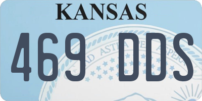 KS license plate 469DDS