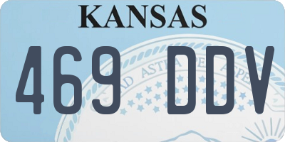 KS license plate 469DDV