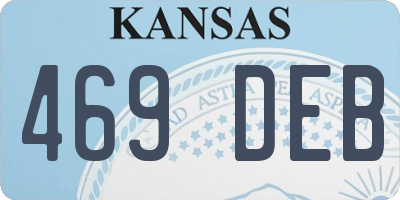 KS license plate 469DEB