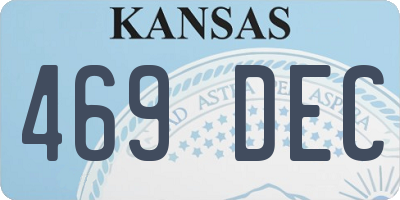 KS license plate 469DEC