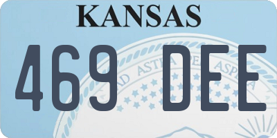 KS license plate 469DEE