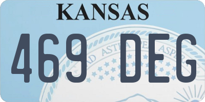 KS license plate 469DEG