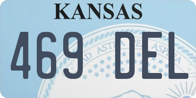 KS license plate 469DEL