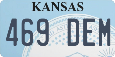KS license plate 469DEM
