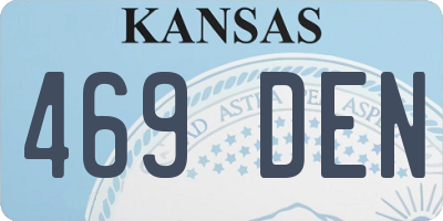 KS license plate 469DEN
