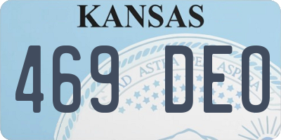 KS license plate 469DEO