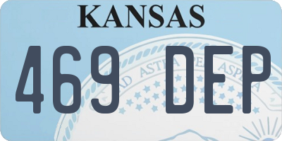 KS license plate 469DEP