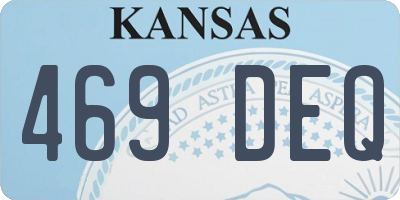 KS license plate 469DEQ