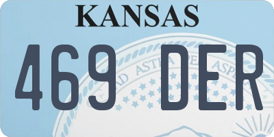 KS license plate 469DER