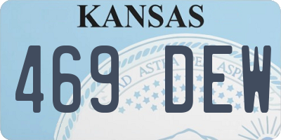 KS license plate 469DEW