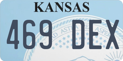 KS license plate 469DEX