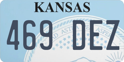 KS license plate 469DEZ