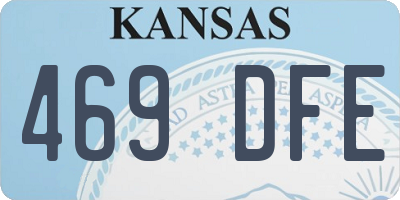 KS license plate 469DFE