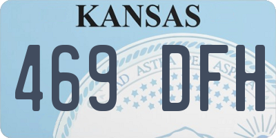 KS license plate 469DFH