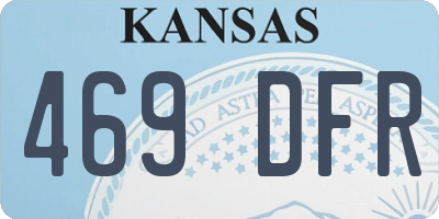 KS license plate 469DFR