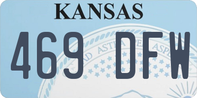 KS license plate 469DFW